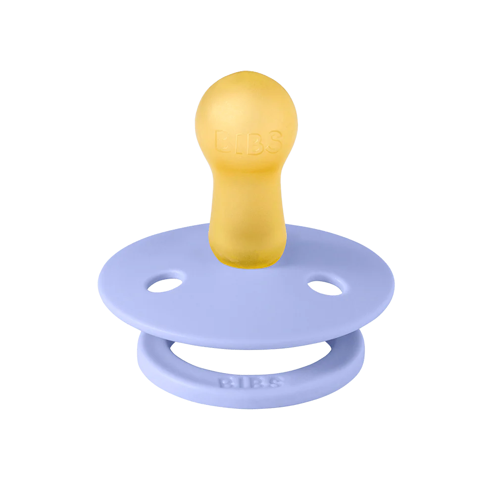 BIBS Original Natural Rubber Round Pacifier (2 Pack) | Hush & Grape