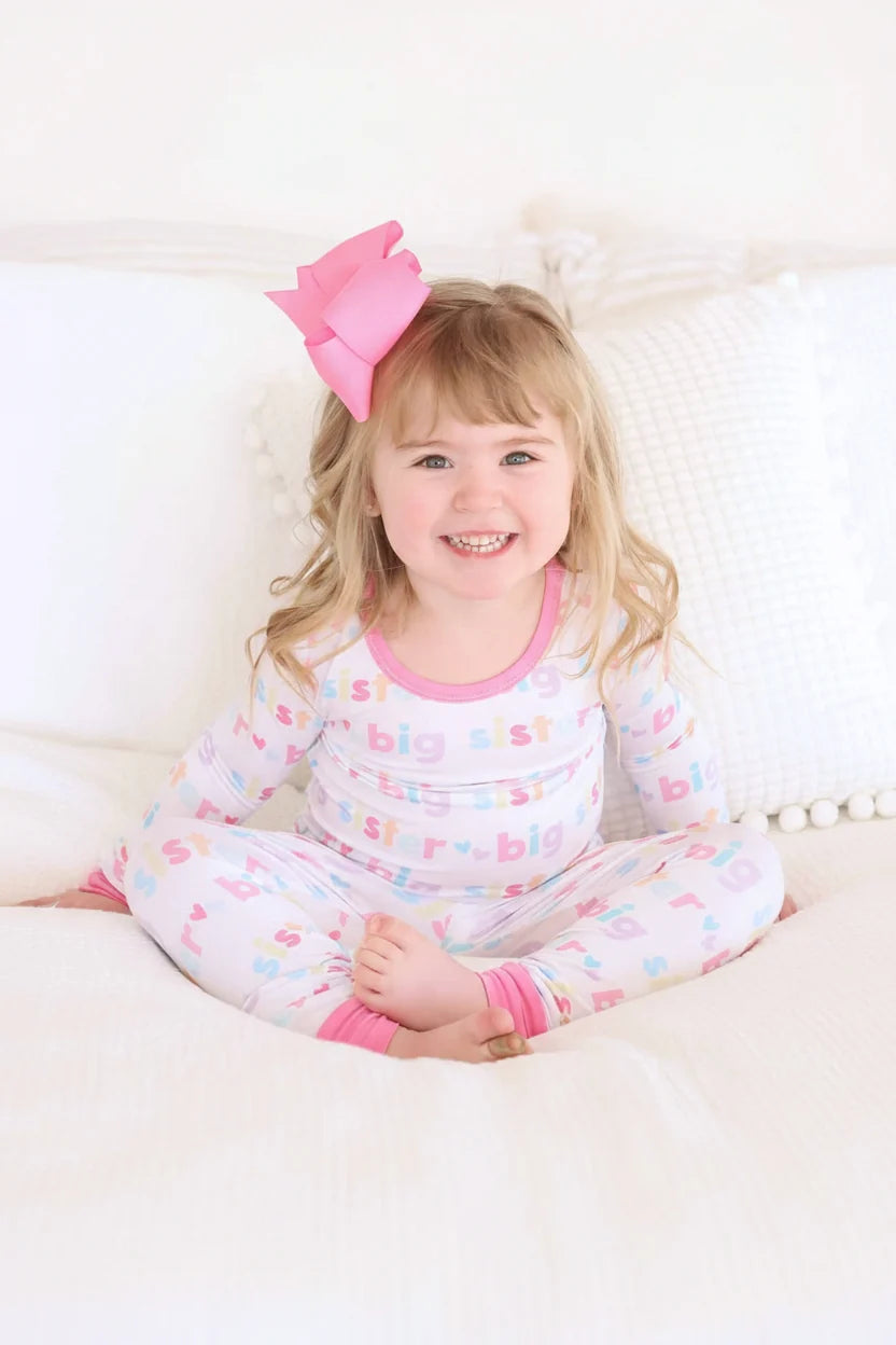 Caden Lane Big Sister Bamboo Two-Piece Pajama Set