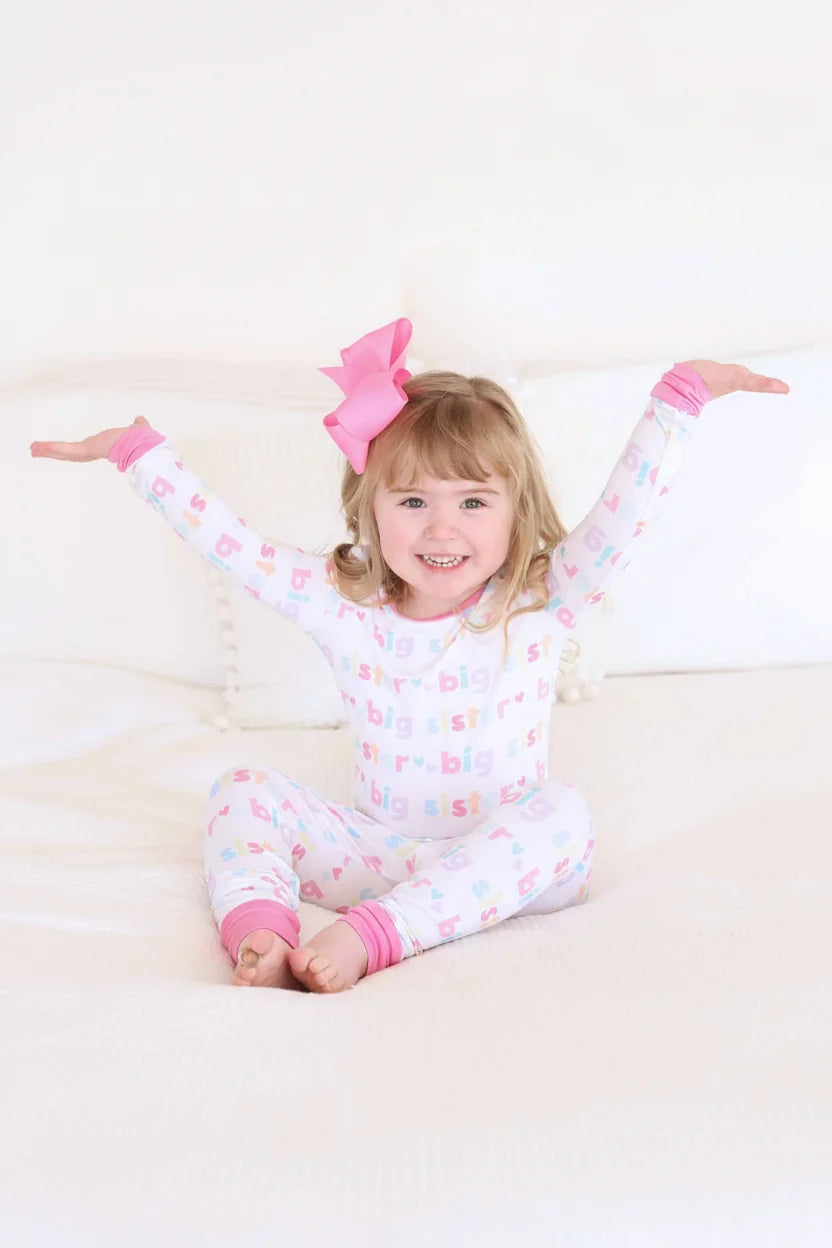 Caden Lane Big Sister Bamboo Two-Piece Pajama Set