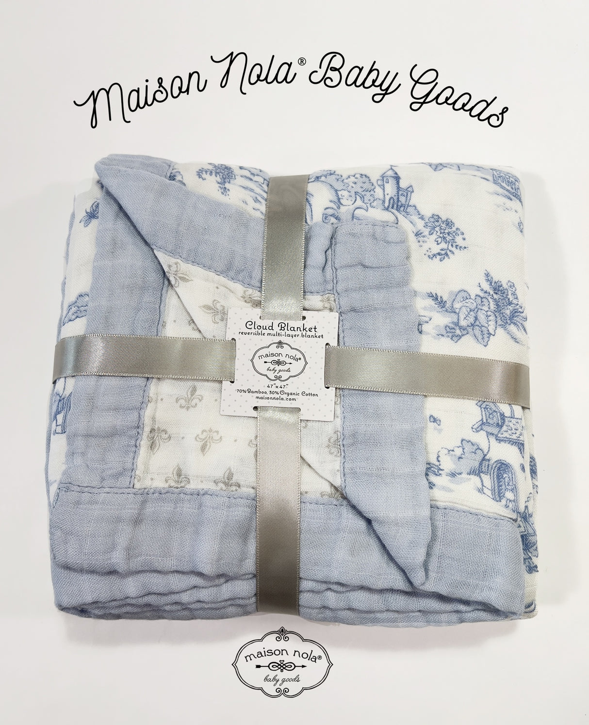 Storyland Toile Reversible Bamboo Cloud Blanket