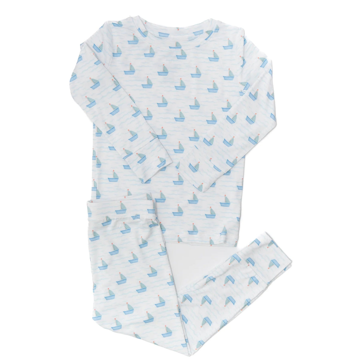 Uptown Baby Sailboats Long Sleeve Bamboo Pajama Set