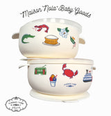 NOLA Icon Silicone Suction Feeding Bowl with Lid