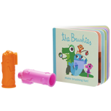 2-Pack of Brushies with Momo the Monkey & Pinkey the Pig Mini Book