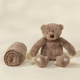 Coco Village Bear Plush Toy Snuggling Blanket