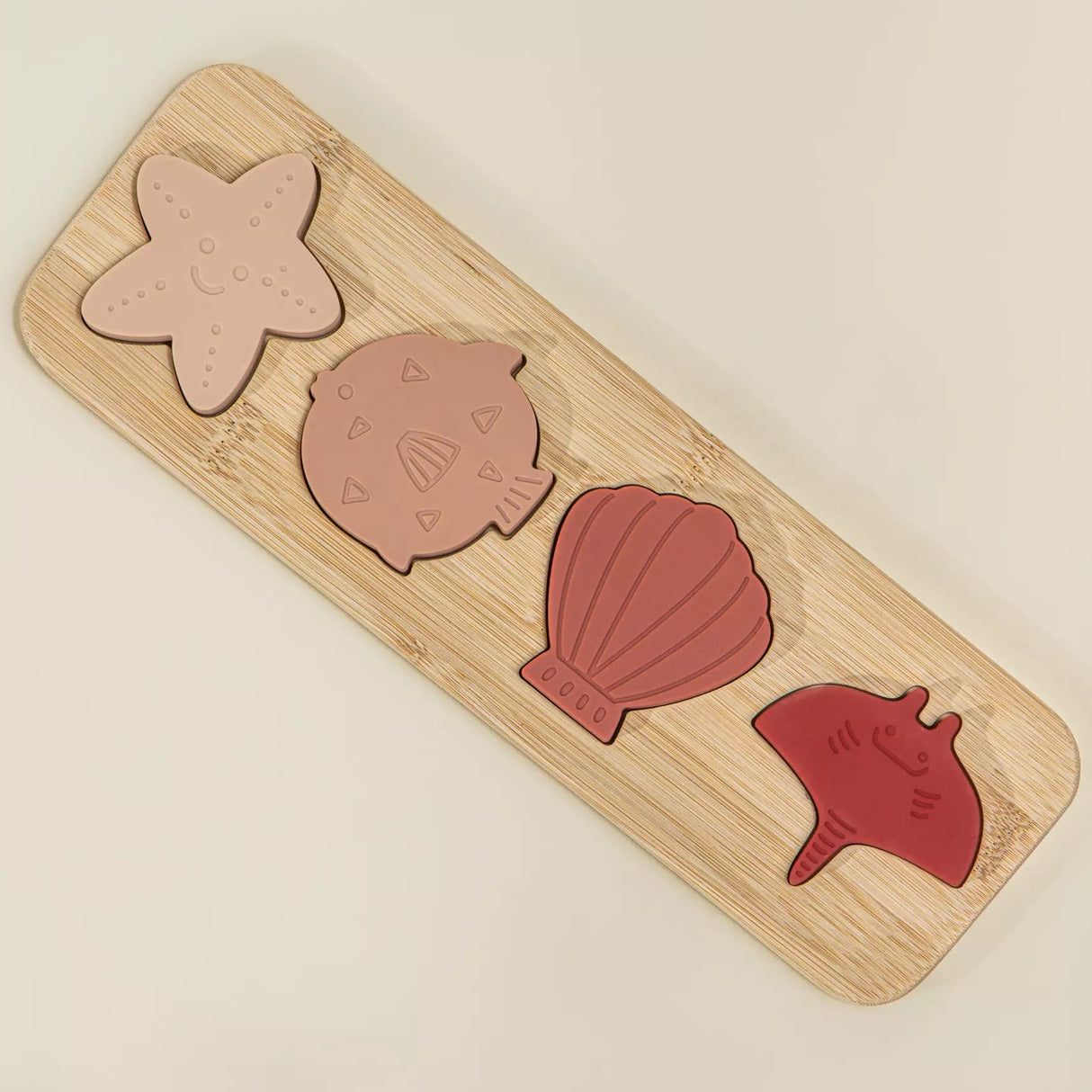 Coco Village Silicone Puzzle On Wooden Plate | Ocean