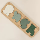 Coco Village Silicone Puzzle On Wooden Plate | Savana