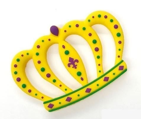 Mardi Gras Crown Silicone Teether