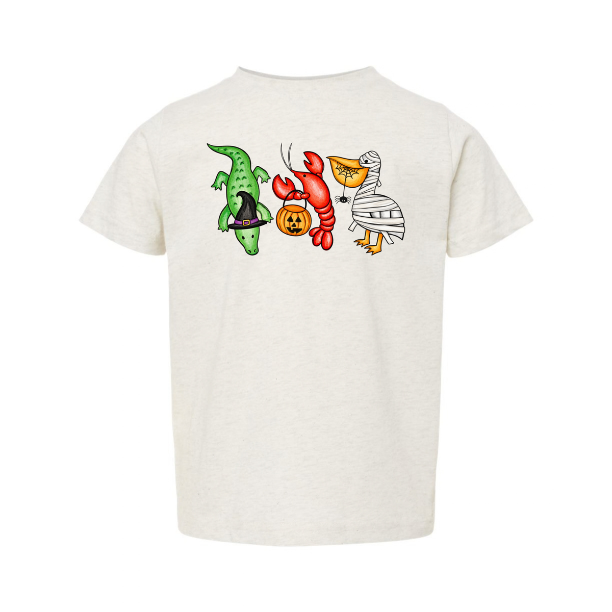 ntrl co. Cajun Halloween Friends Graphic Tee | Beige Grey