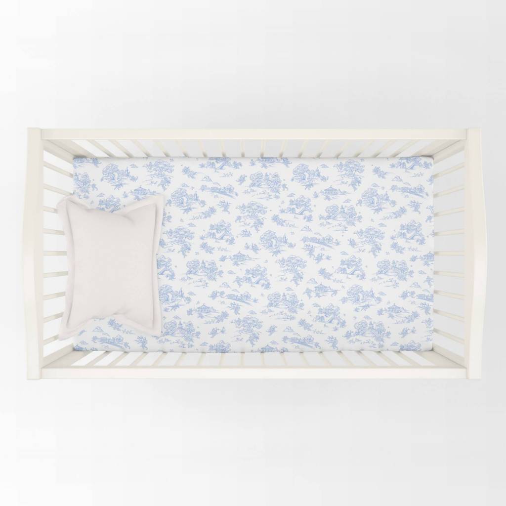 Storyland Toile Fitted Crib Sheet