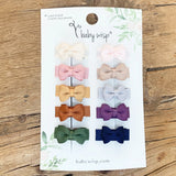 Baby Wisp 10 Pc Tiny Tuxedo Baby Bow Ribbon Gift Set | Social Bloom