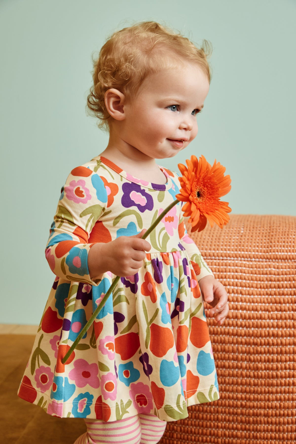 Hanna Andersson Fall Floral Long Sleeve Skater Dress and Legging Set
