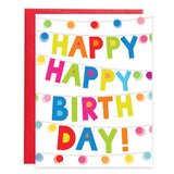 Gina B Designs Birthday Greeting Card | Happy Happy Lights