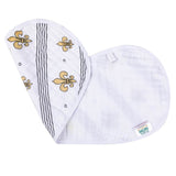 Fleur de Lis Bamboo 2-in-1 Burp Cloth & Bib