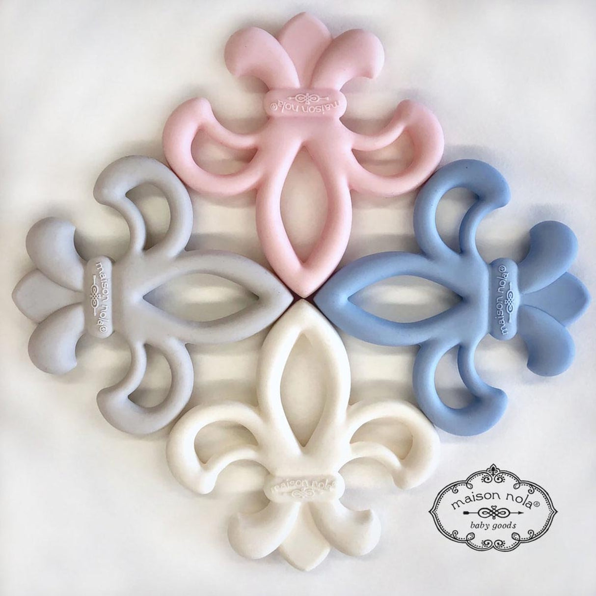 Fleur de Lis Silicone Teether