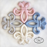 Fleur de Lis Silicone Teether