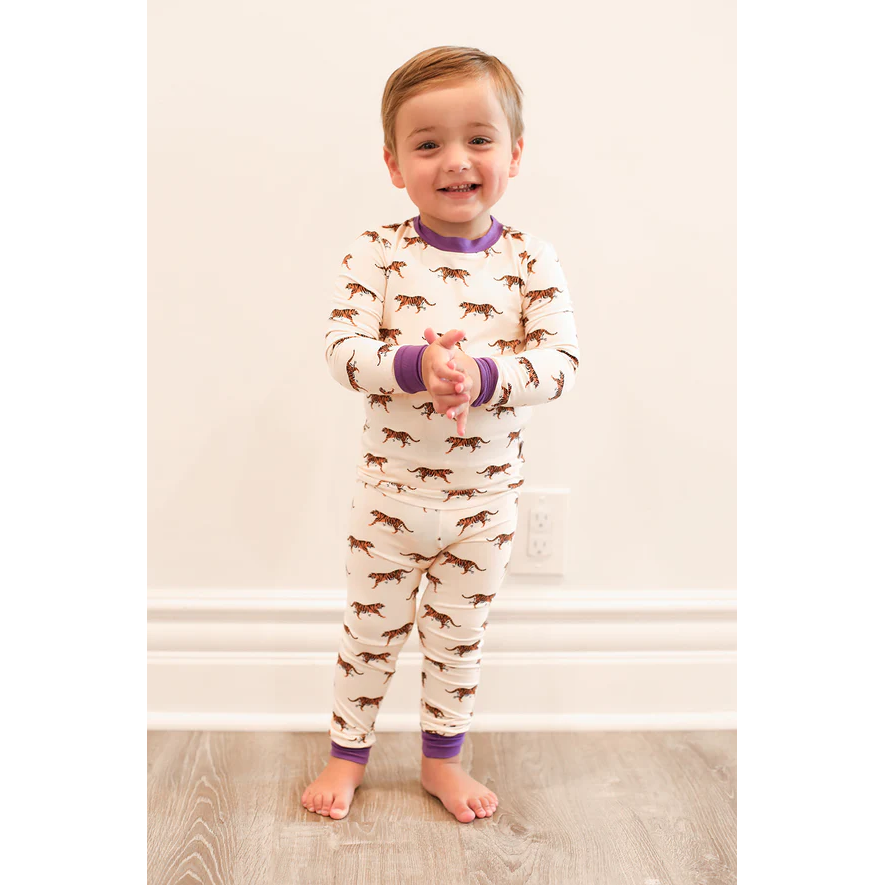 Purple Tiger Bamboo 2 Piece PJ Set