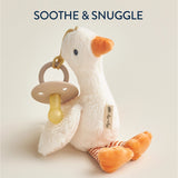 Itzy Ritzy Goose Bitzy Pal Natural Rubber Pacifier and Plush Toy