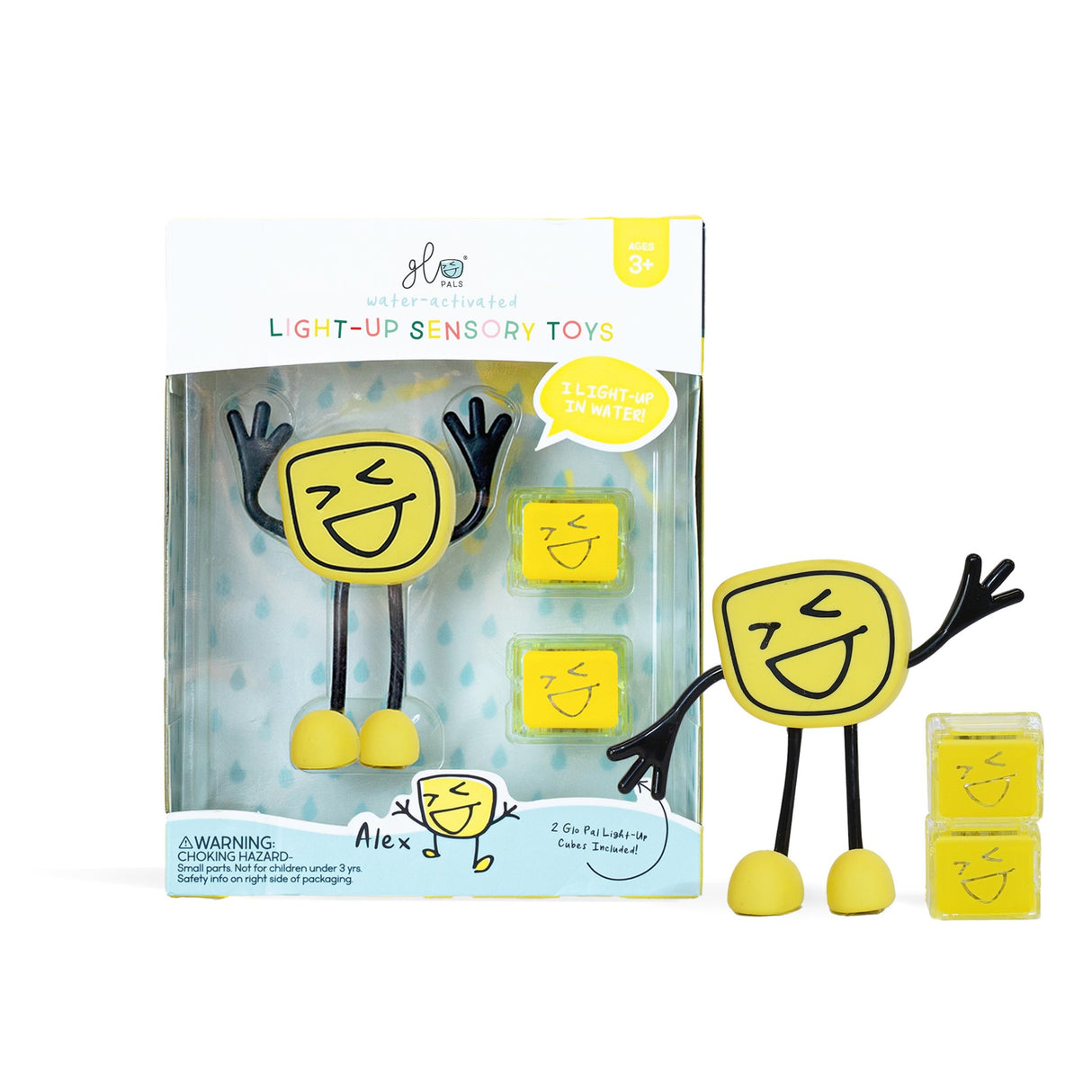 Glo Pals Character Pack with 2 Light Up Sensory Cubes