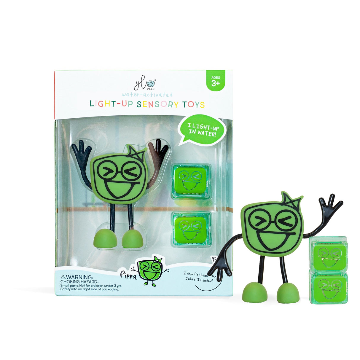 Glo Pals Character Pack with 2 Light Up Sensory Cubes