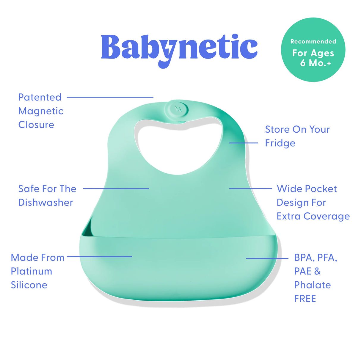Babynetic Magnetic Silicone Bib | Kiwi Bliss
