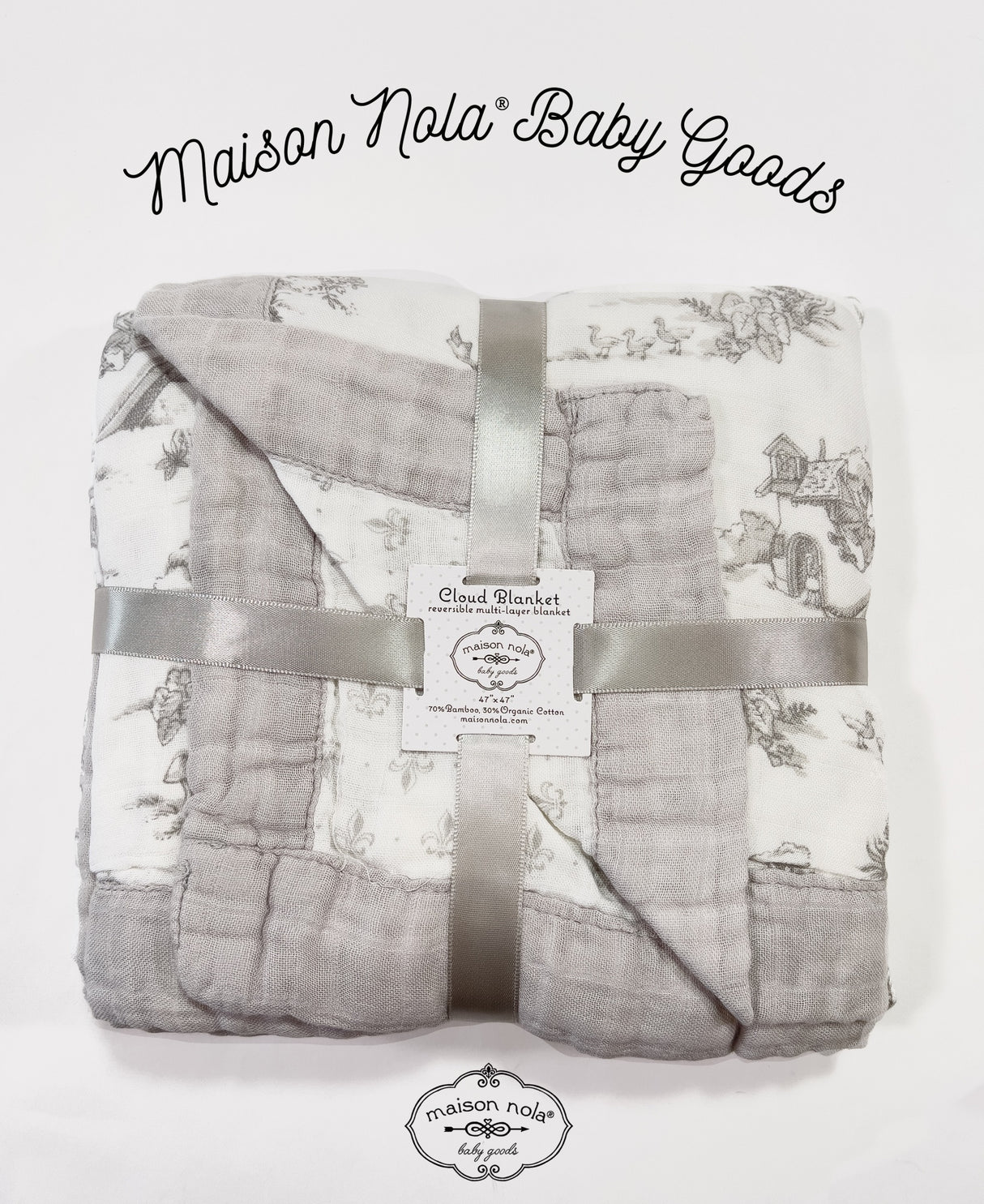 Storyland Toile Reversible Bamboo Cloud Blanket