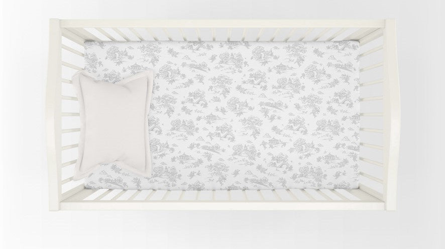Storyland Toile Fitted Crib Sheet