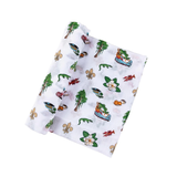 Louisiana Baby Gift Bundle: Bamboo Muslin Swaddle Blanket and Bib