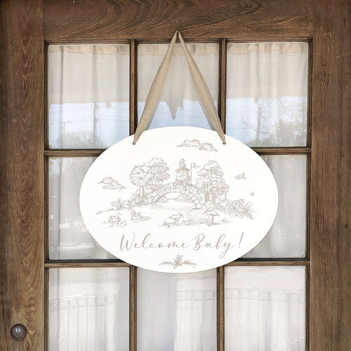 Storyland Toile New Baby Announcement Door Hanger (in store exclusive)