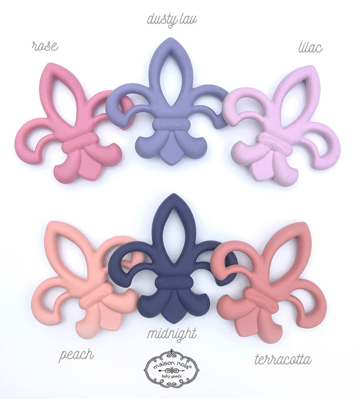 Fleur de Lis Silicone Teether