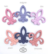 Fleur de Lis Silicone Teether