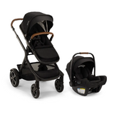 Nuna DEMI Next Stroller + PIPA Aire RX Car Seat Travel System | Caviar