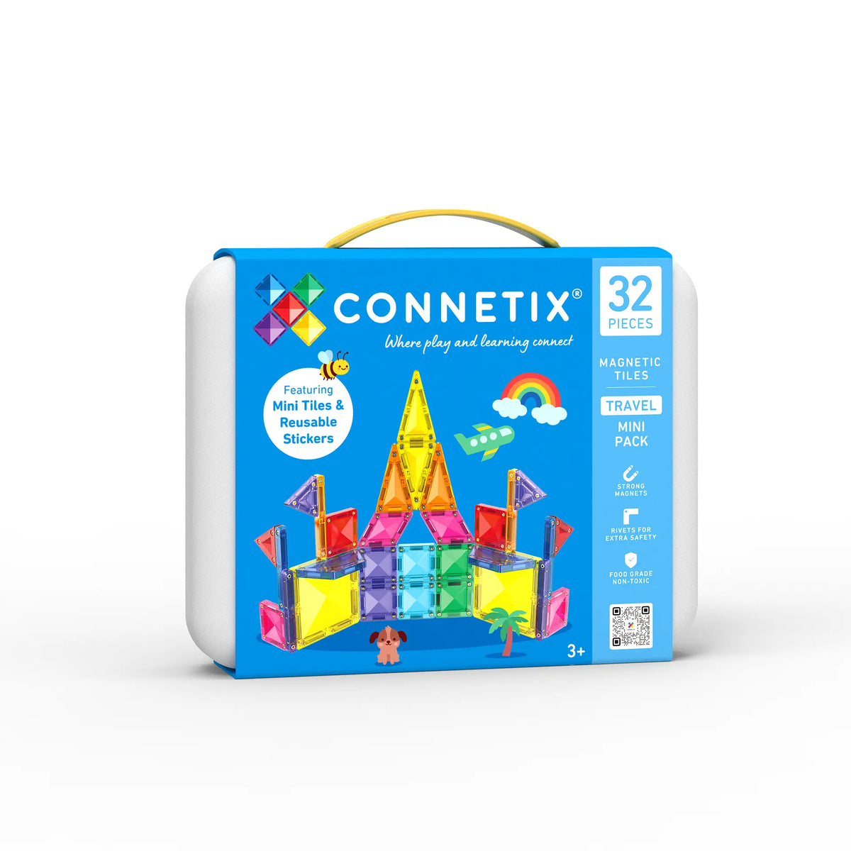 Connetix Magnetic Tiles Travel Mini Pack (32 pieces)