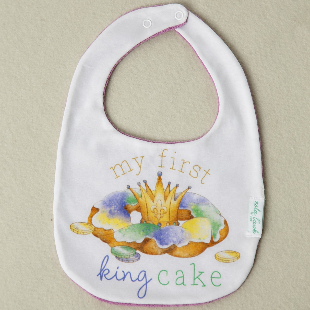 My First King Cake Organic Cotton Bib