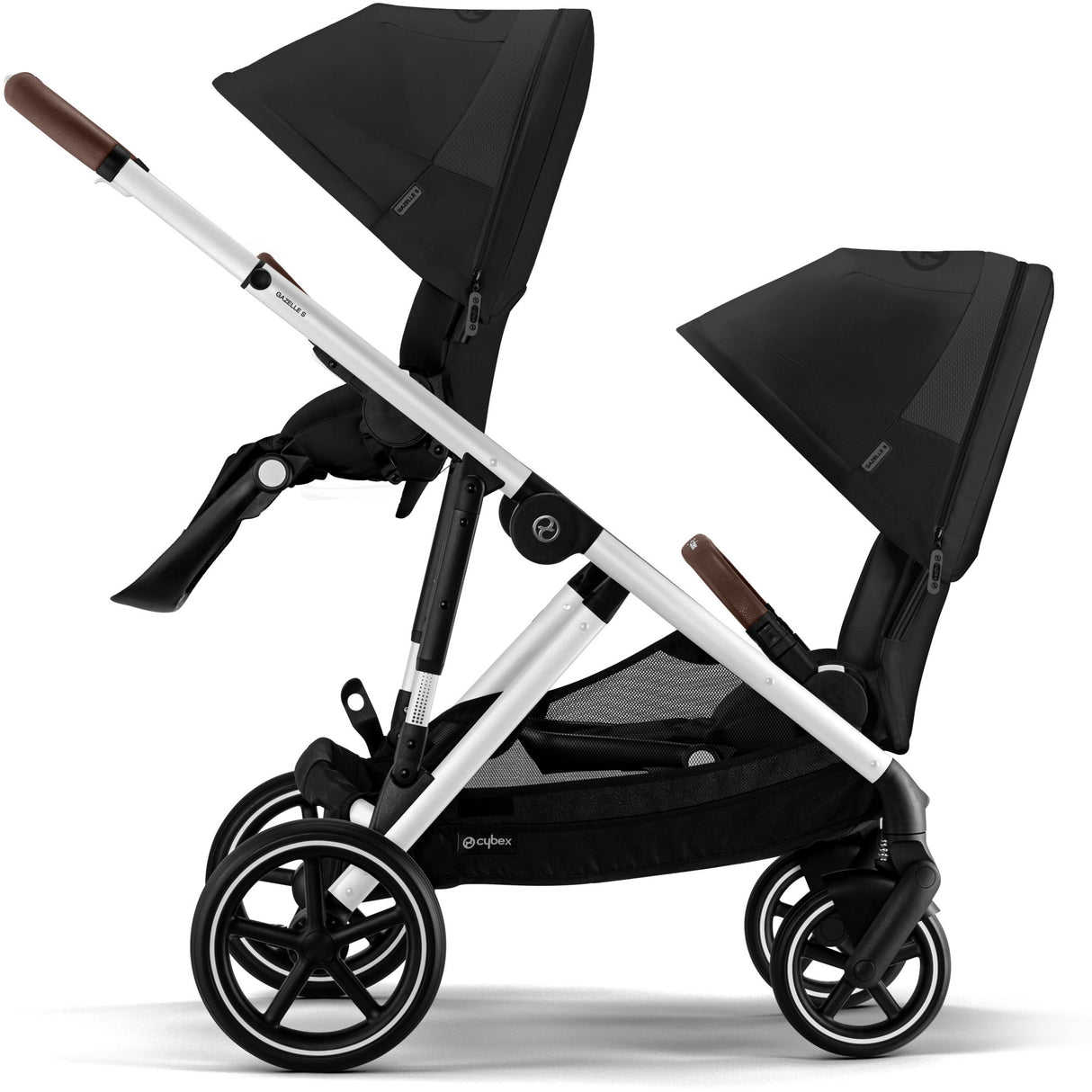 Cybex Gazelle S Moon Black (silver frame) All-in-One Stroller Bundle with Sibling Seat | Unboxed Display Model | Final Sale