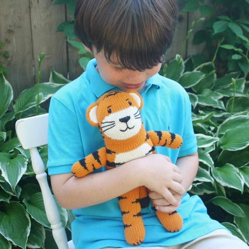 Zubels Kai the Tiger Knit Doll | 7 in