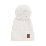 Kyte Chunky Knit Pom Beanie Hat Bamboo Blend | Oat