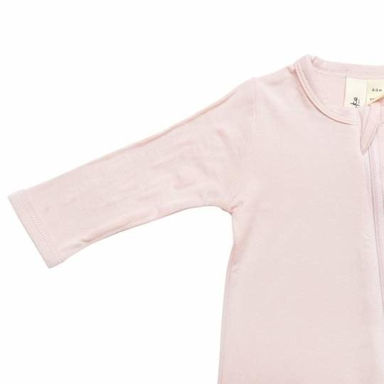 Kyte Baby Bamboo Zippered Footie | Blush