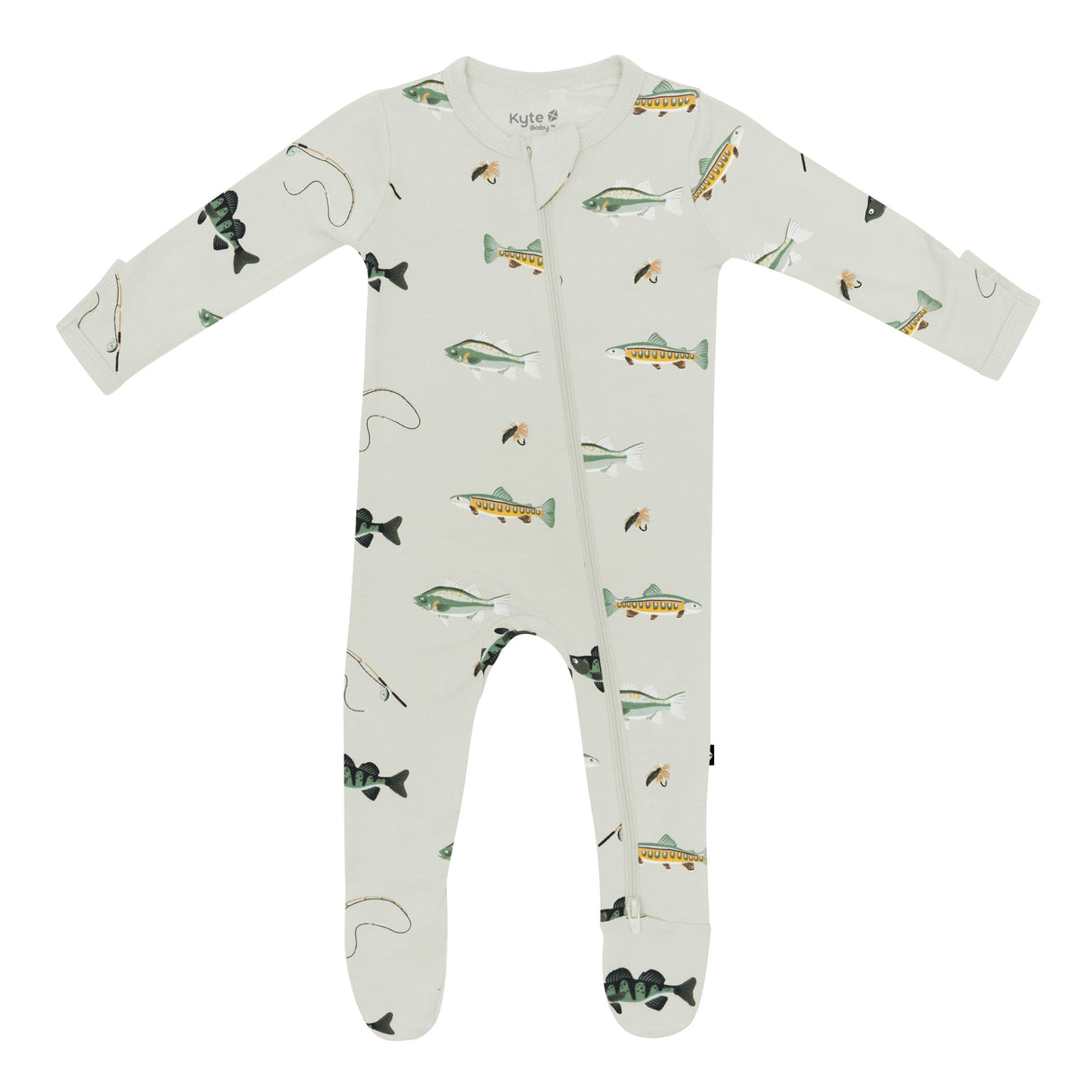 Kyte Bamboo Zippered Footie | Fishing