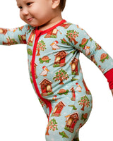 Holly Jolly Bayou Bamboo Zip-Up Pajamas