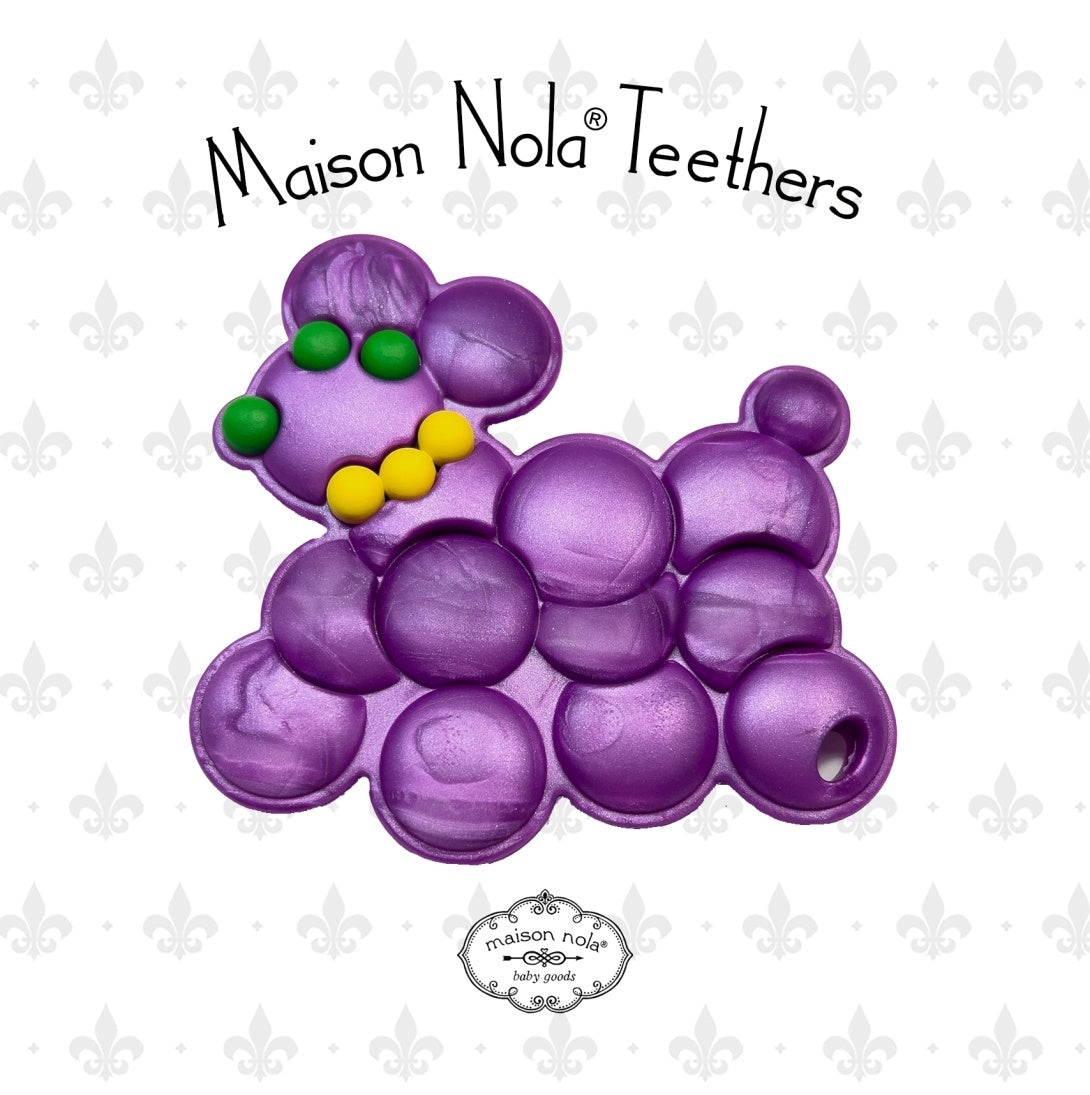 Throw Me Something Mardi Gras Baby Bundle | Sippy Cup and Bead Dog Teether