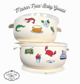 NOLA Foodie Deluxe Gift Bundle| Silicone Sippy Cup | Suction Bowl | Bucket Bib
