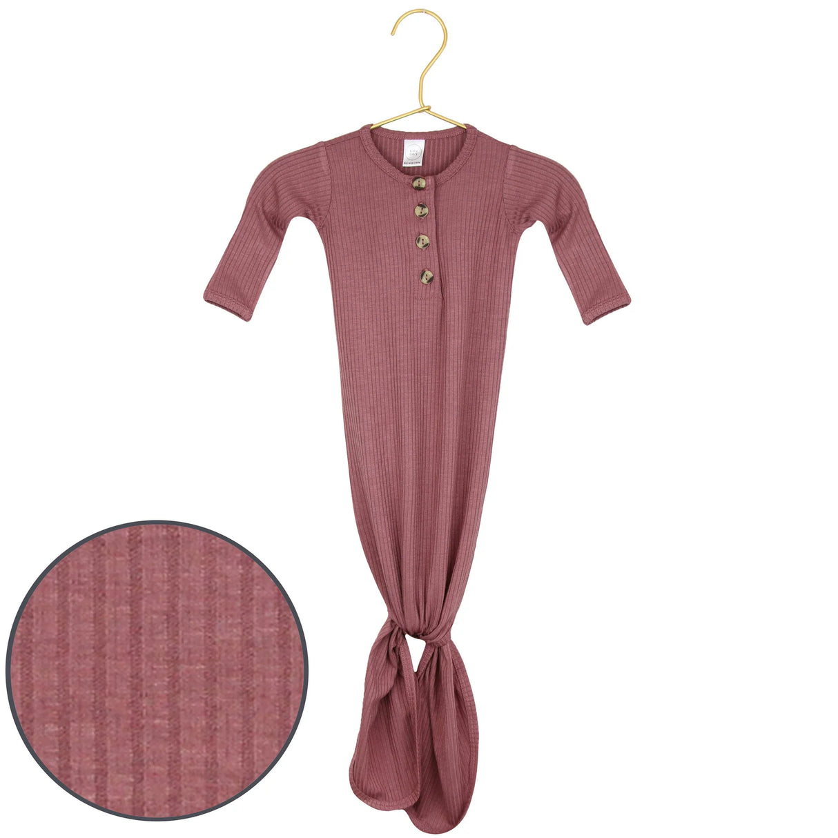 Lou Lou and Company Marjorie Ribbed Knotted Gown | NB-3M