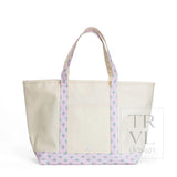 TRVL Design Maxi Tote Coated Canvas Large Natural | Petite Fleur Pink Trim