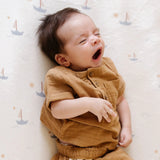 Saranoni Minky Stretch Luxe Swaddle Blanket | Sail Boat