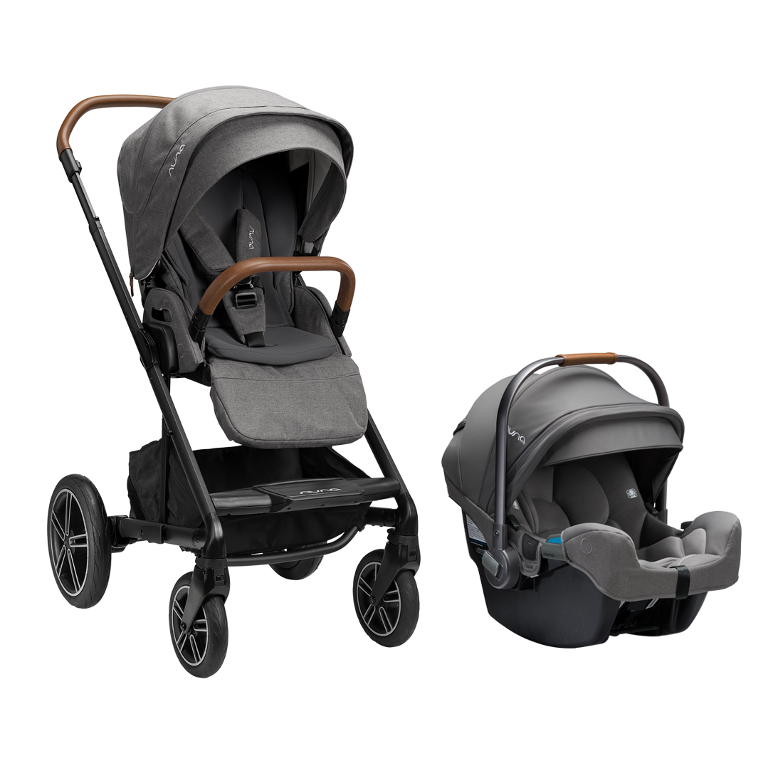 Nuna MIXX Next with Magnetic Buckle + Pipa RX Infant Car Seat with Relx base Travel System | Final Sale
