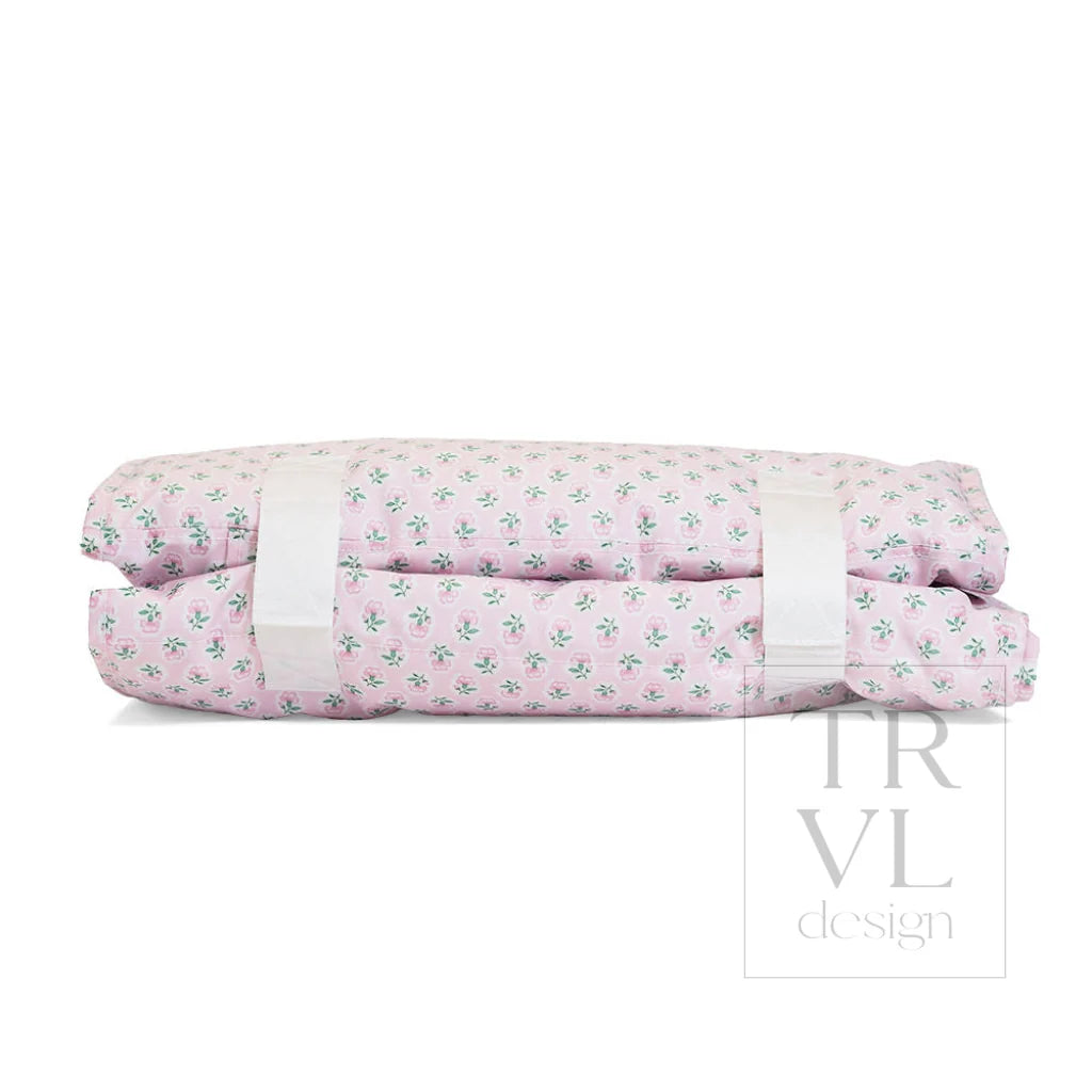 TRVL Design Rest Up Coated Nap Mat with Pillow | Petite Fleur Pink