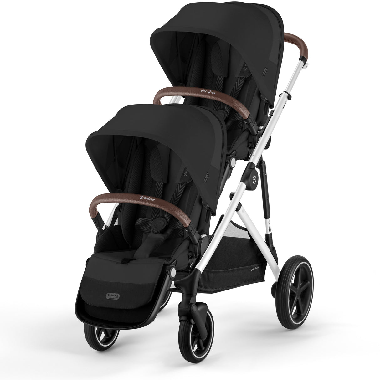 Cybex Gazelle S Moon Black (silver frame) All-in-One Stroller Bundle with Sibling Seat | Unboxed Display Model | Final Sale