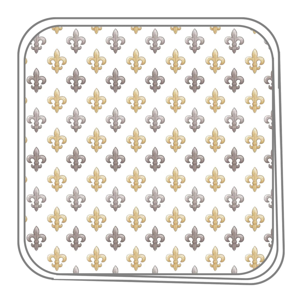 Nola Tawk Black and Gold Fleur de Lis Organic Cotton Swaddle Blanket