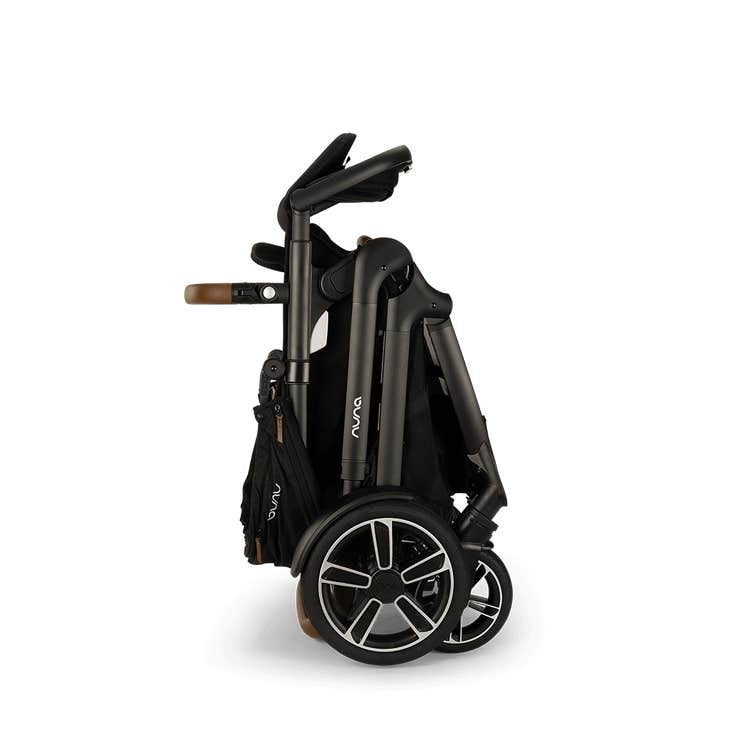 Nuna DEMI Next Single to Double Stroller with Rider Board | Caviar