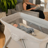 Nuna COVE Aire Go Travel Crib with sheet
